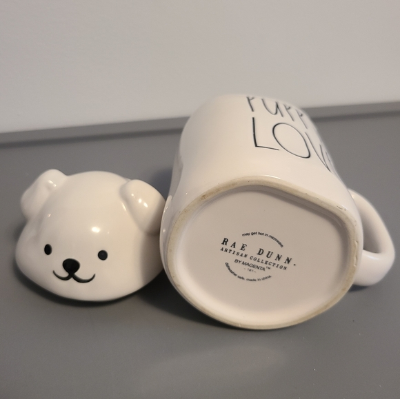 ✨️Host Pick✨️Rae Dunn By Magenta PUPPY LOVE Ceramic Coffee Mug With dog head Lid - Picture 8 of 8